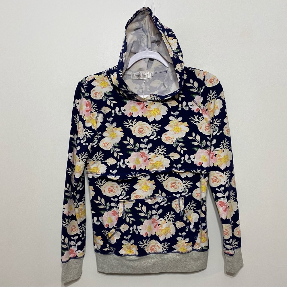 Latched Mama Long Sleeve Hooded Nursing Shirt